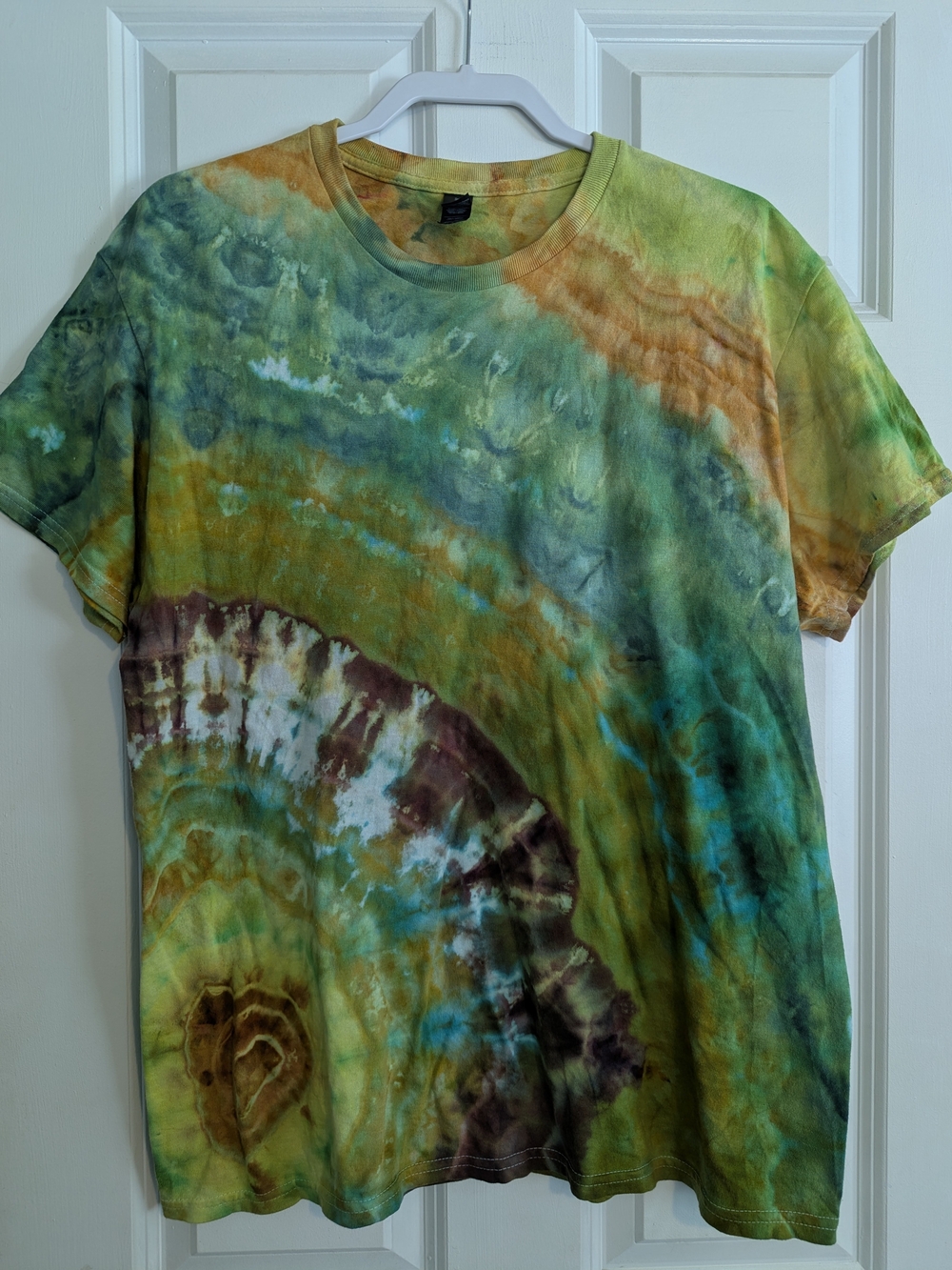 NWOT Tie-Dye Tee in Green and Brown